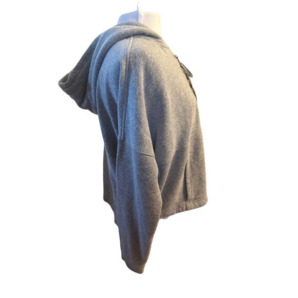 Women M PrAna 1961351 Cozy Up Illana Hoodie Pullover Gray Hemp Sweatshirt - Picture 5 of 6